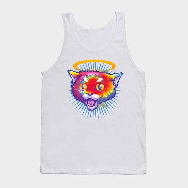 Hippie Cat Angel Tank Top by cs3ink